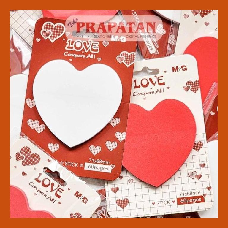 

[ PERALATAN LUKIS / GAMBAR ] M&G HEART LOVE STICKY NOTE YD-944 | NOTES MEMO TEMPEL BENTUK PACKING AMAN