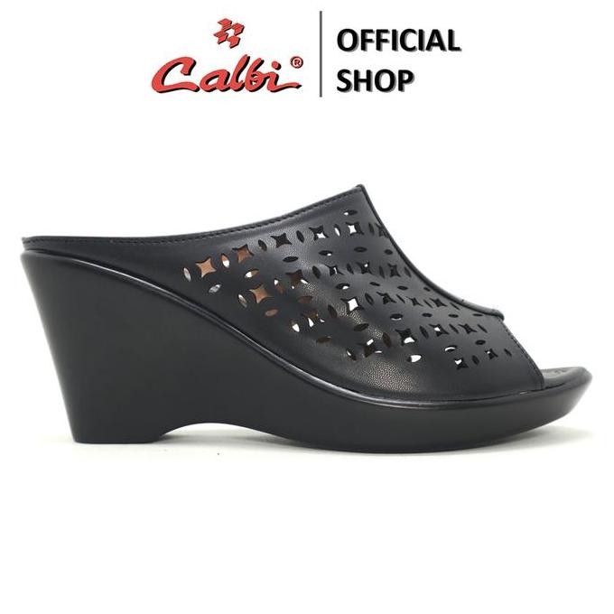 Sandal Wanita Remaja Kekinian Terbaru 2025 Dqe 131 Sandal Wedges Slip-On Perempuan 7Cm Motif Formal 