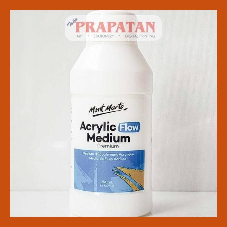 

[ PERALATAN LUKIS / GAMBAR ] MONT MARTE ACRYLIC FLOW MEDIUM 250ML | MEDIUM CAT AKRILIK COD