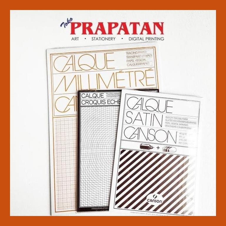 

[ PERALATAN LUKIS / GAMBAR ] CANSON CALQUE TRACING PAPER CROQUIS MILLIMETRE SATIN GOOD QUALITY