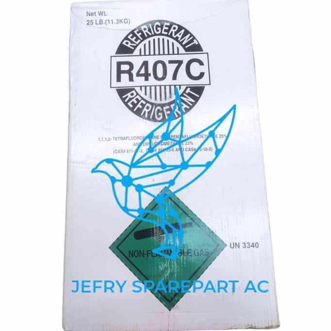 Freon R407C Refrigerant Freon Pendingin Ac R407 11.3Kg Can Original Dan Terpercaya