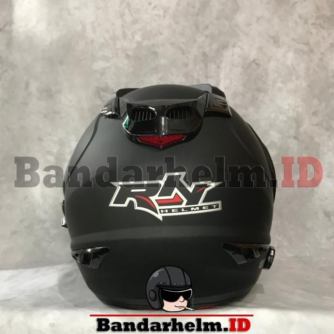 Helm Rn 2 Visor Polos Hitam Doff Best Seller Original Dan Terpercaya