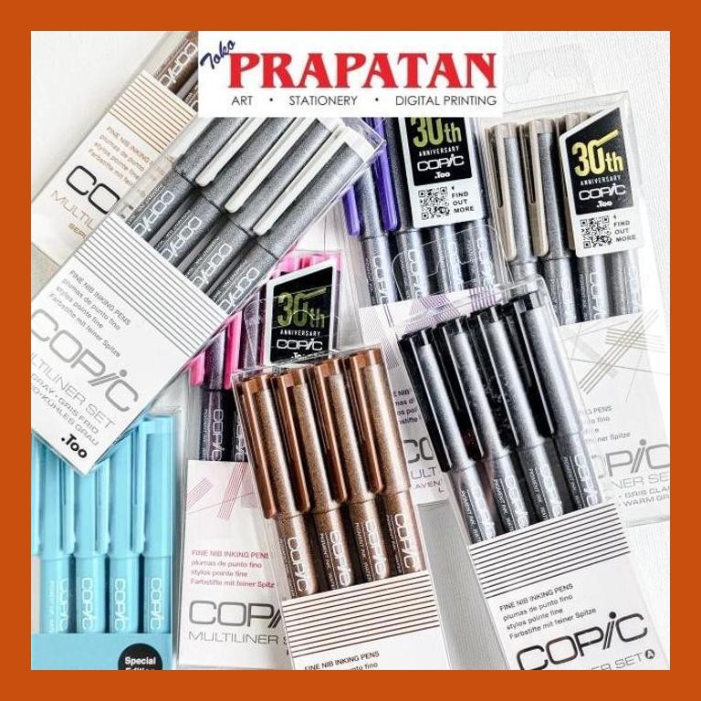 

[ PERALATAN LUKIS / GAMBAR ] COPIC MULTILINER SET 4PCS FINE NIB INKING PENS GOOD QUALITY