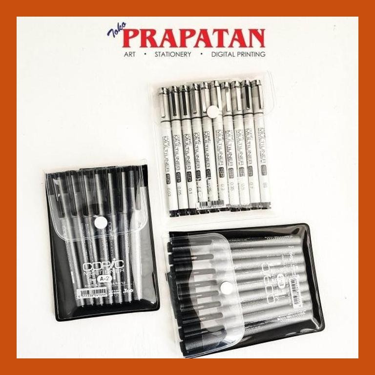 

[ PERALATAN LUKIS / GAMBAR ] COPIC MULTILINER BLACK SET | DRAWING PEN SIAP KIRIM