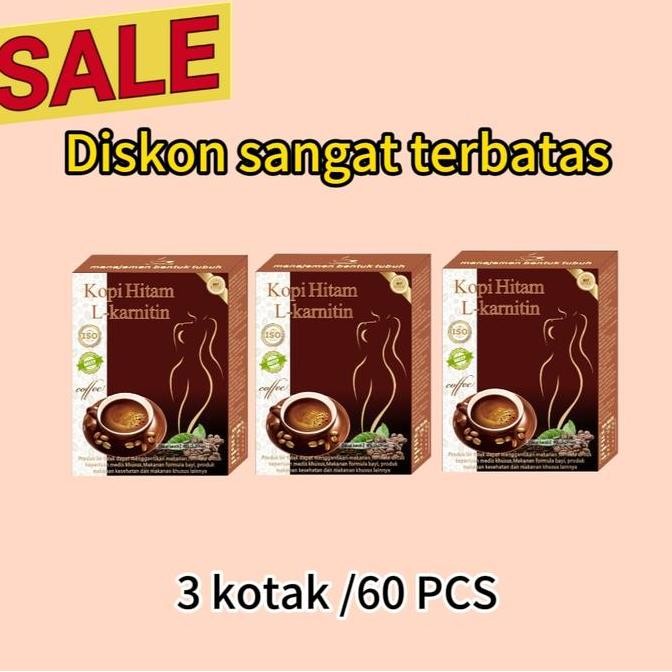 

KOPI BUBUK INSTAN L-KARNITIN 3 KOTAK /60 PCS KOPI MURA KOPI RUMAJA KOPI HITAM ORIGINAL DAN TERPERCAYA