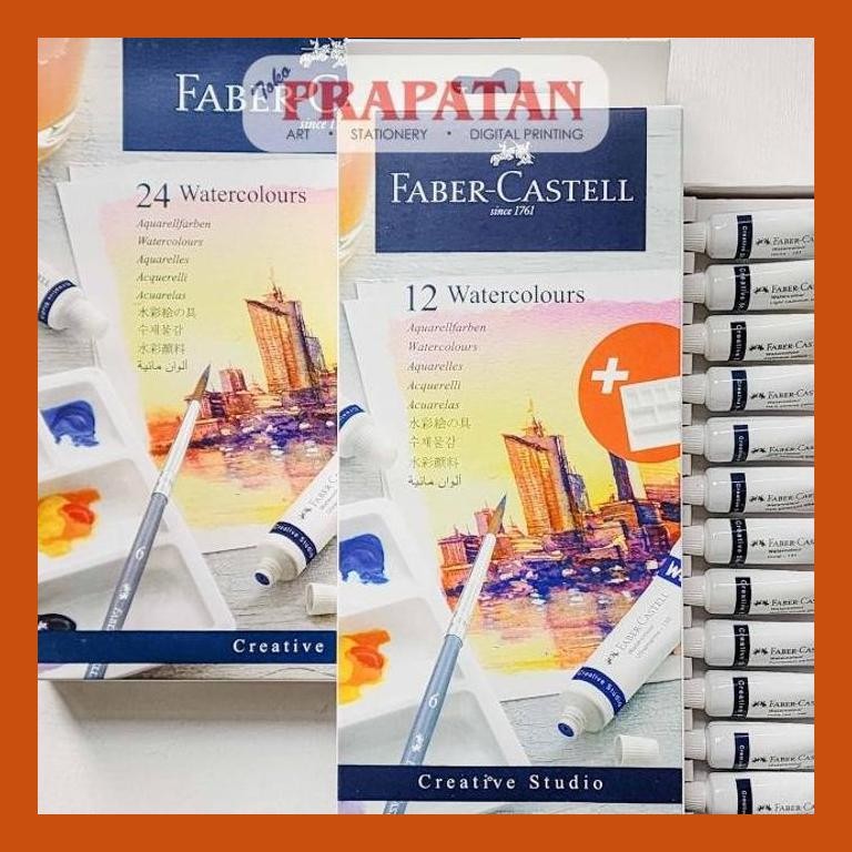 

[ PERALATAN LUKIS / GAMBAR ] FABER CASTELL WATERCOLOR SET 9ML | CAT AIR SET | CREATIVE STUDIO COD