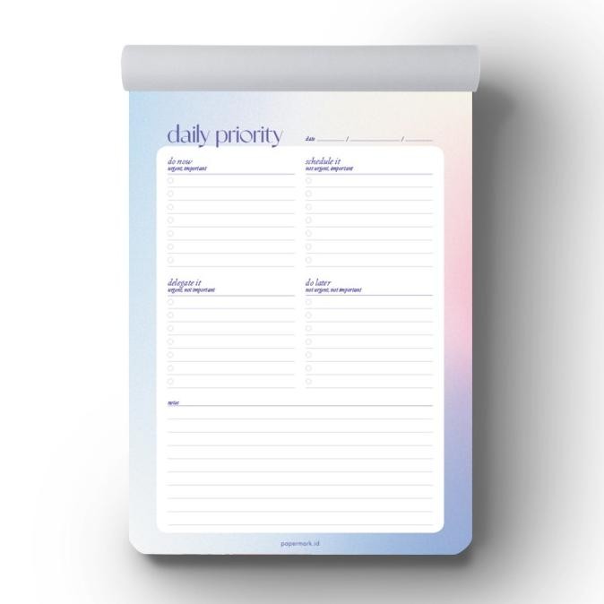 

Papermark - Notepad Daily Priority Gradient