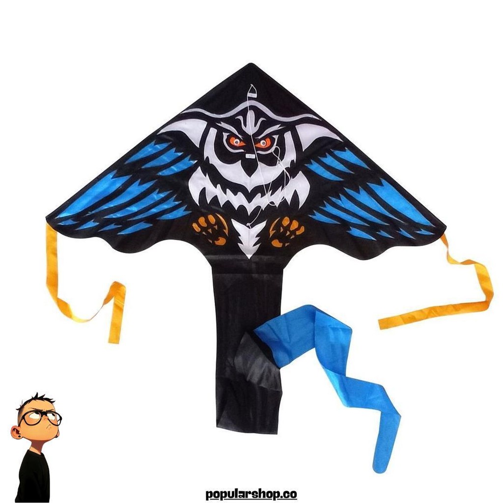 Mainan Anak Layang-Layang I Layangan Hias Berbahan Parasut Motif Burung Rajawali, Lebah Dan  Kupu Tp