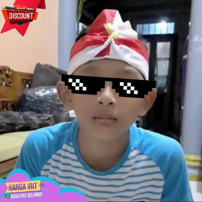 Diskon Udeng bando ikat kepala blangkon merah putih karnaval prada bali bandana headband slayer all 
