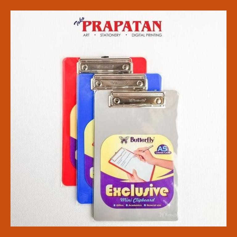 

[ PERALATAN LUKIS / GAMBAR ] BUTTERFLY MINI CLIPBOARD A5 / PAPAN JALAN A5 / PAPAN UJIAN SIAP KIRIM