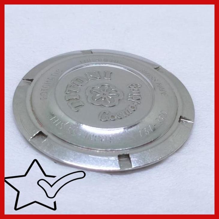 [RHV] CASEBACK TUTUP MESIN JAM TANGAN ANTIK TITONI COSMO KING ROTOMATIC ORI PART ARLOJI LAWAS VINTAG