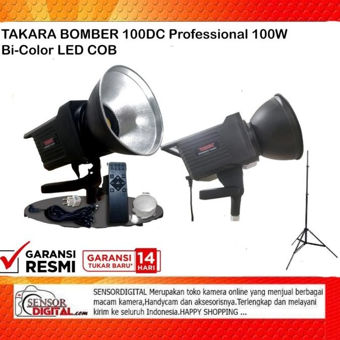 TERBARU - Takara Bomber 100DC Professional 100 DC Video LED Light Lampu Studio