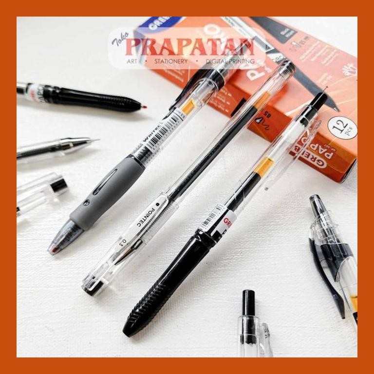 

[ PERALATAN LUKIS / GAMBAR ] GREEBEL GEL PEN GP BLACK | PENA JEL SIAP KIRIM