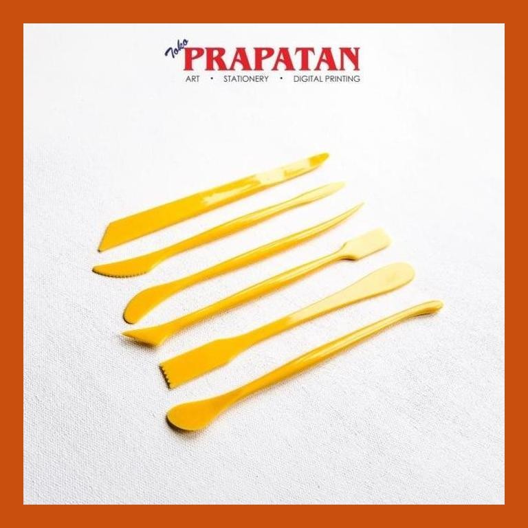 

[ PERALATAN LUKIS / GAMBAR ] ALAT BUTSIR / ALAT UKIR / CLAY KNIFE PLASTIK GOOD QUALITY