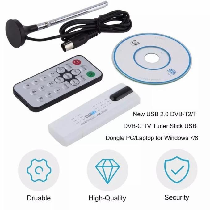 NEW Dongle USB TV Tuner DVB-T2 untuk Laptop dan PC OS Windows