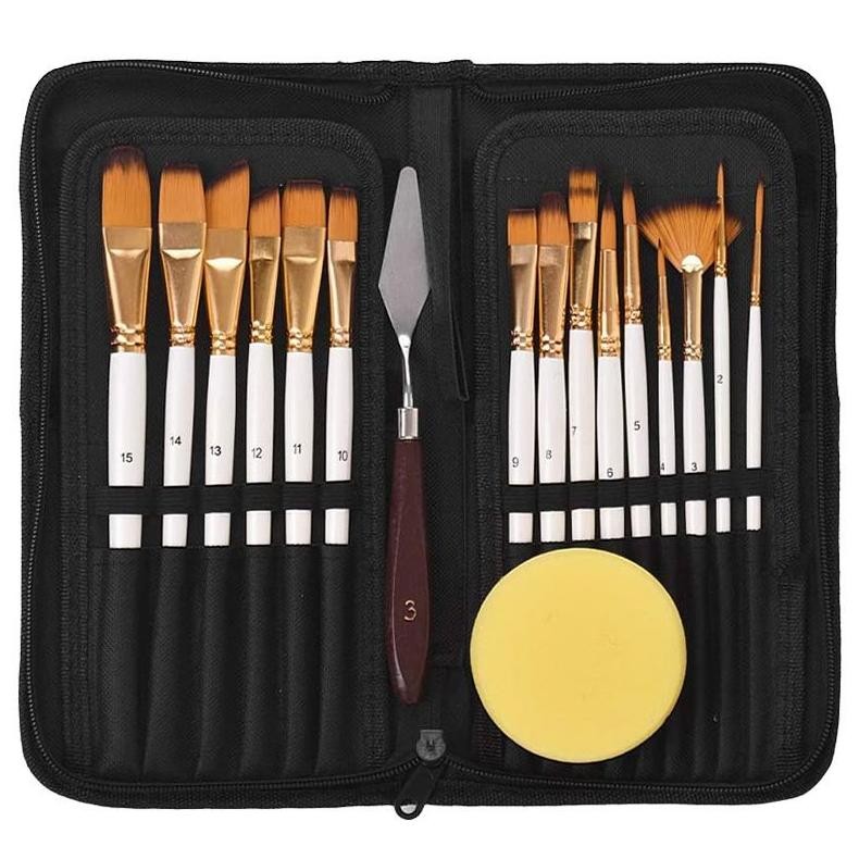 

VD08 18PCS Alat Lukis Kuas Cat Air Minyak/Kuas Alat Lukis Set/Mix Kuas Lukis Set Lengkap/Art Brush Set Viral