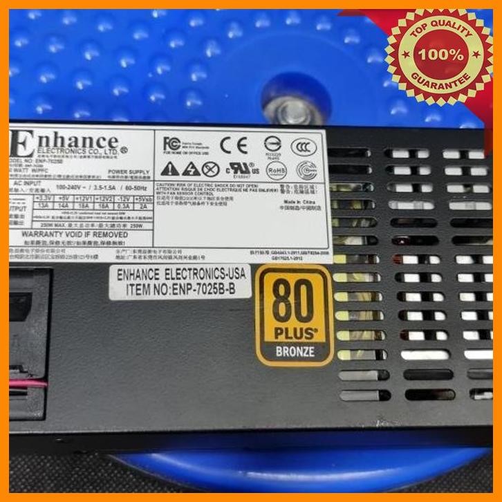 [snc] enhance enp-7025b 250w power supply 1u pfc flex atx 80 plus bronze