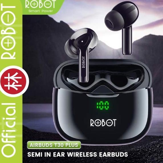 Sale Robot Airbuds T30 Plus Tws Wireless Earphone Original Bt 5.3 New T30