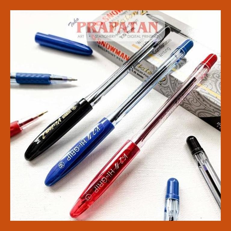 

[ PERALATAN LUKIS / GAMBAR ] SNOWMAN BALL PEN V-2 1.0MM | BALLPOINT | PULPEN PENA PACKING AMAN