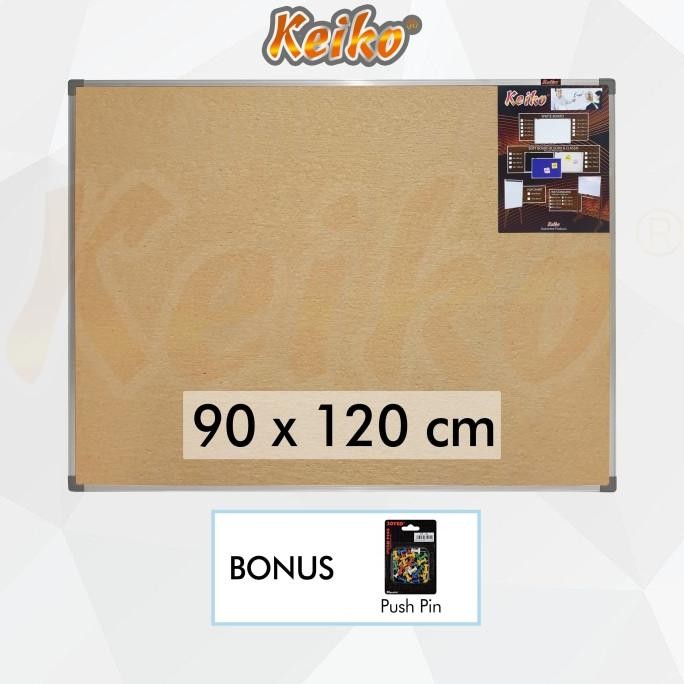 

TERMURAH - Softboard Cork Pin Board / Papan Mading Gantung Keiko 90 x 120 cm
