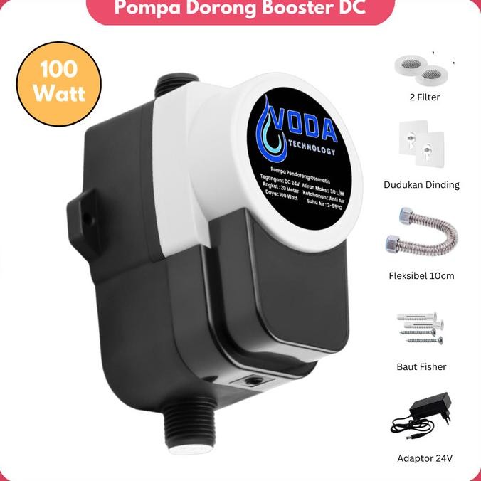 Pompa Pendorong Air Otomatis Dc 24V Booster Pump 100 Watt Pompa Dorong