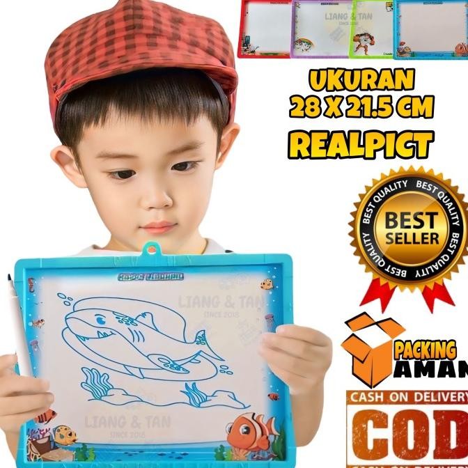 

( BISA COD ) PROMO UKURAN BESAR Papan Tulis Anak Whiteboard / Mainan Whiteboard / Papan Tulis Hapus / Drawing Board Karakter SNI Murah IDN Product