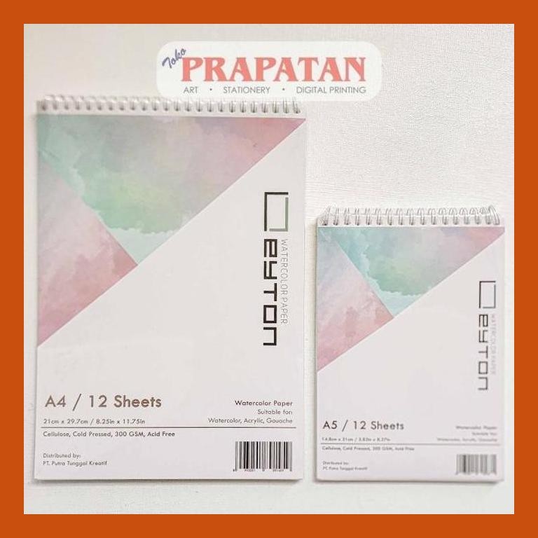 

[ PERALATAN LUKIS / GAMBAR ] LEYTON CELLULOSE SPIRAL WATERCOLOR PAPER A5/A4 300GSM SIAP KIRIM