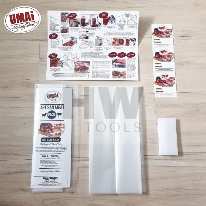 

TERBARU - UMAi DRY AGING BAGS DRY AGED RIBEYE STRIPLOIN STEAK WAGYU BEEF 3 PCS