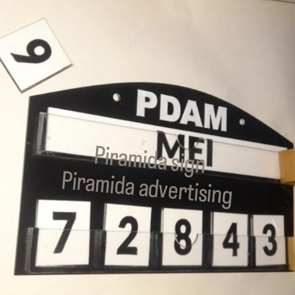 

Papan angka PDAM PLN 20x10 dengan angka