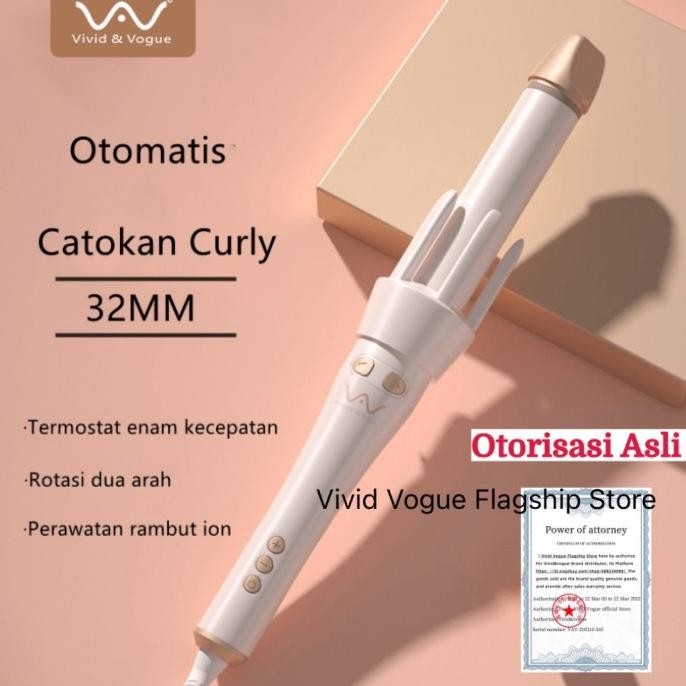 TERMURAH - catokan curly otomatis Vivid Vogue magic curler 32MM