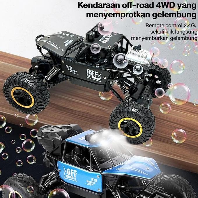 MOBIL REMOTE CONTROL PENIUP GELEMBUNG PADUAN PENGGERAK EMPAT RODA SEMPROTAN KENDARAAN OFF-ROAD MOBIL