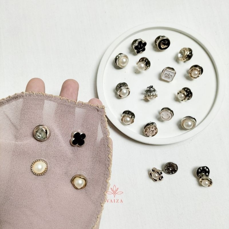 VAIZA - [ Pin Mini Tusuk ] Brooch Kecil untuk Hijab Kemeja Tas