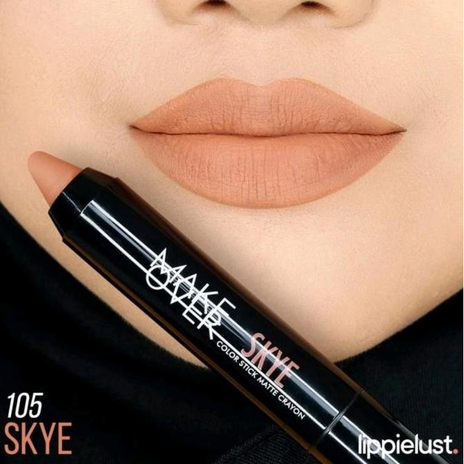 TERBARU - Make Over Color Stick Matte Crayon Skye 105 lipstick