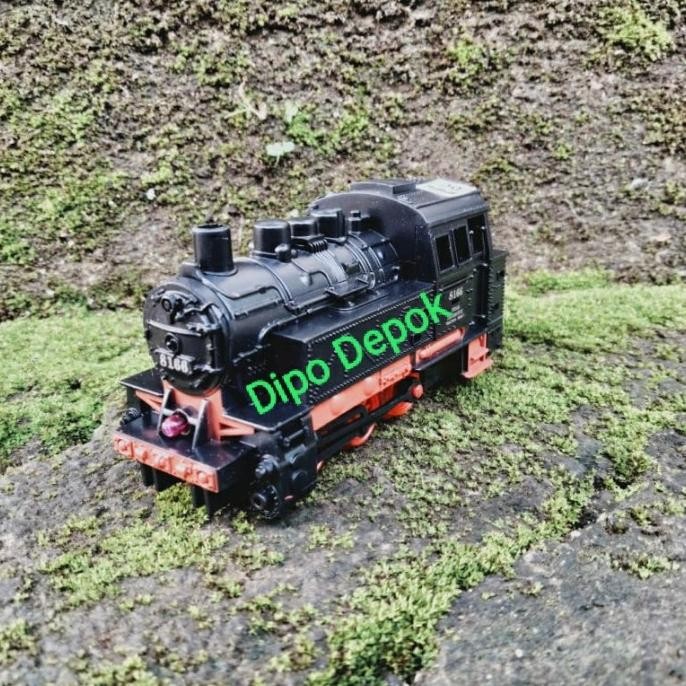 Paket Lokomotif 8166 Freight Train Gerbong Batu Bara Miniatur Kereta CS