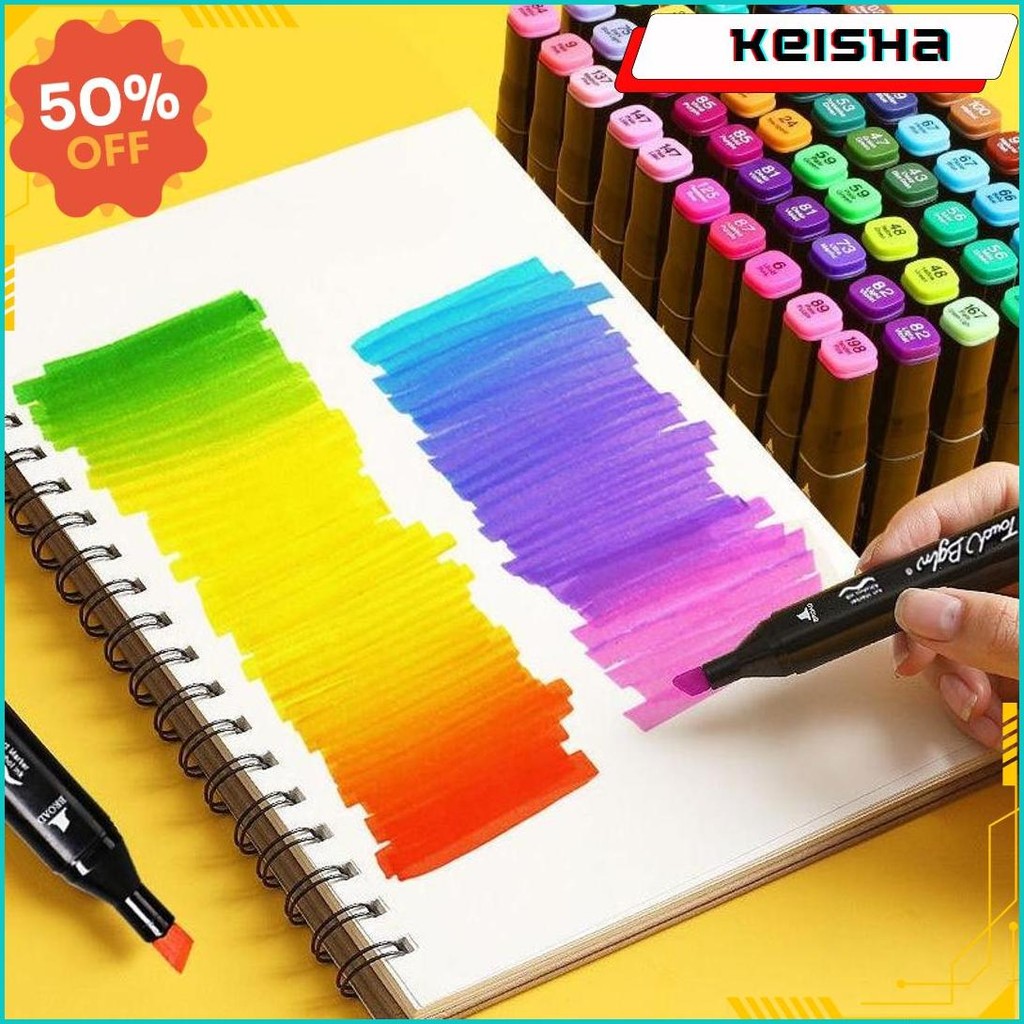 

Toddi Spidol Warna Warni 1 Set Sketch Marker 2 Tip Touch Marker 12/24/30/36/40/ 48/60/80 Warna Siap Kirim