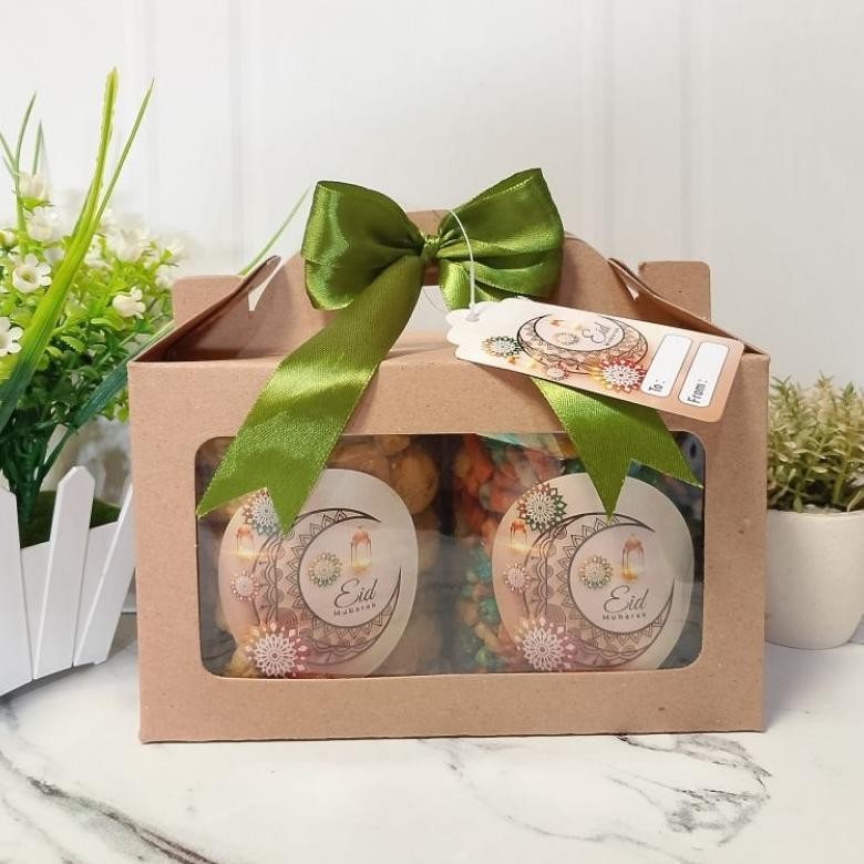 

rf-45 Hampers Kue kering Lebaran Idul Fitri Natal isi 2 toples 500ml Viral
