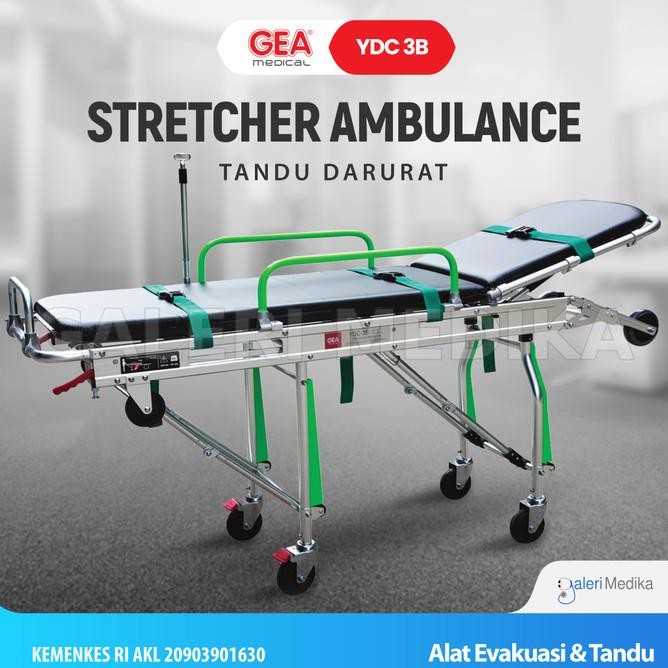 Stretcher Emergency Brankar Ambulance Gea Ydc-3B Tandu Darurat Gea