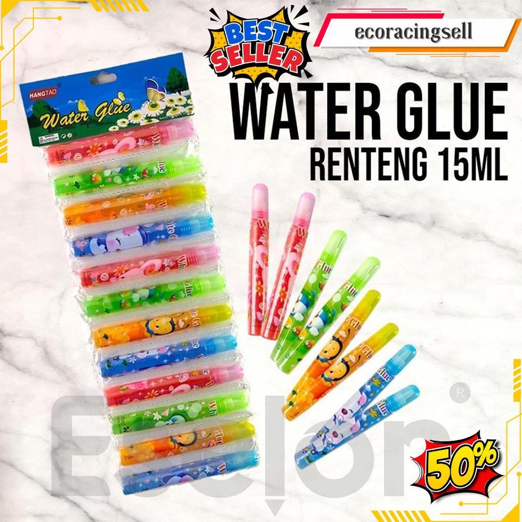 

1 Renteng Lem Renteng Cair/ 12Pcs Lem Cair 15Ml /Water Glue Bisa Cod