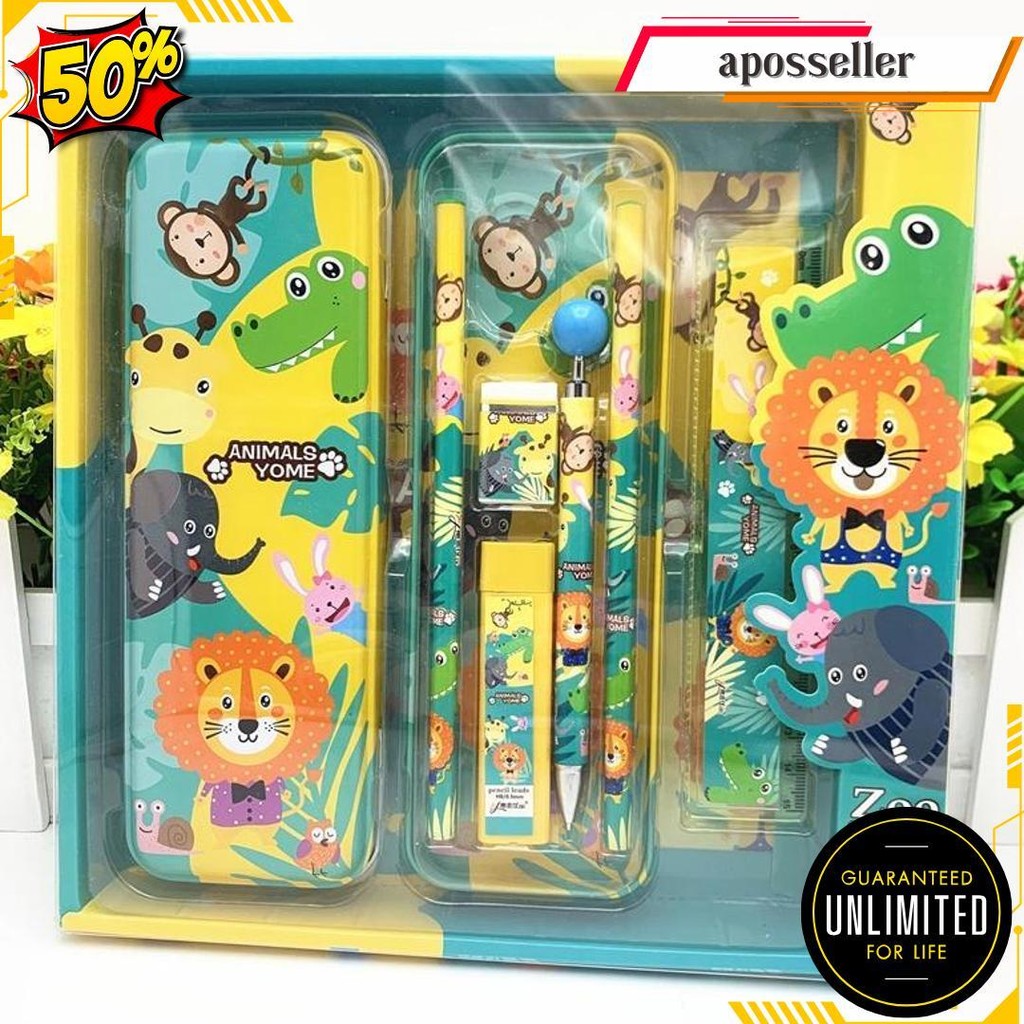

Kotak Pensil Anak Set 7In1 Stationery Untuk Hadiah Anak Sekolah / Kotak Pensil Karakter Murah Stationery Set 8In1 / Alat Tulis Set Tepak Pensil Original Produk