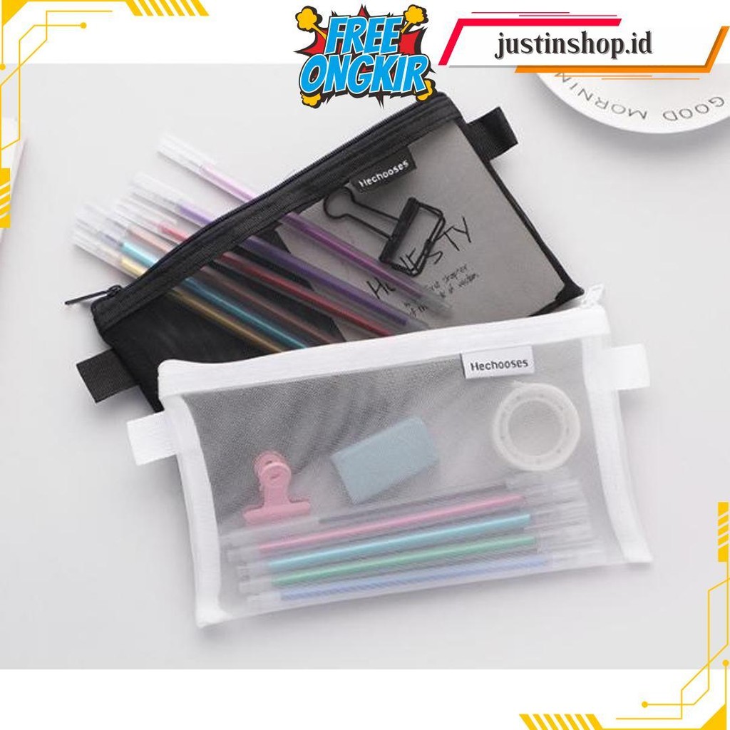 

Tempat Pensil Jaring / Kotak Pensil Mesh / Transparan Kapasitas Besar Termurah Banget