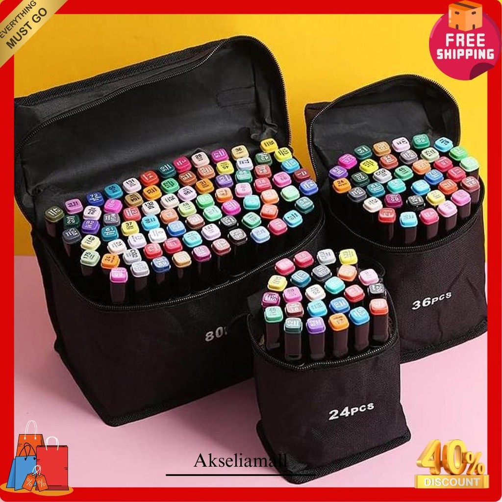 

Mkr Stabilo Spidol Warna Sketsa Umum Dua Sisi Kepala Tulis Luas Dan Halus Double Headed General Touch Marker Pen Animation Set Markers Dual Side Fine Art Brush Twin Market Set 24Pcs, 48Pcs, 80Pcs All In One Multi Color Pena Pensil Termurah Banget