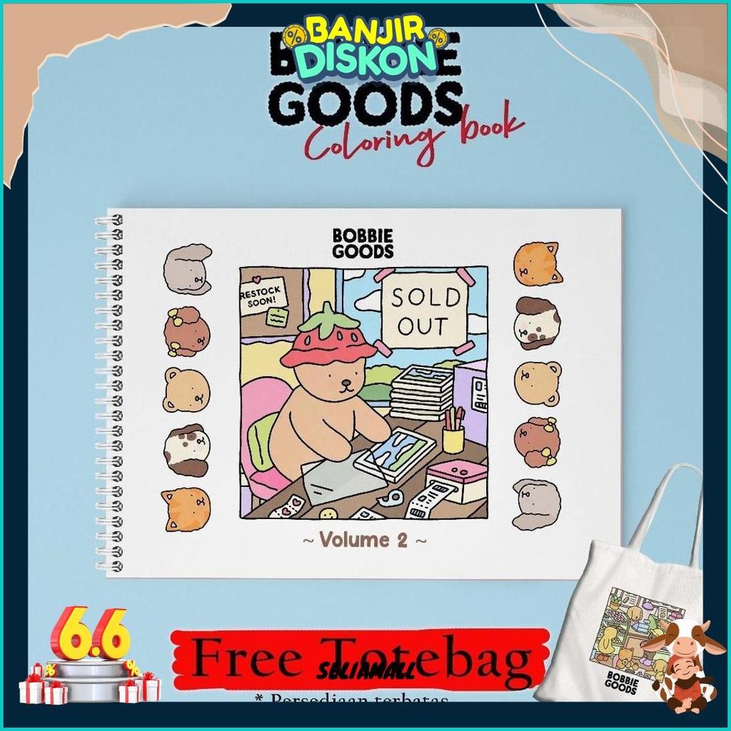 

Bobbie Goods Coloring Book Volume 2 - Free Tote Bag Terlaris