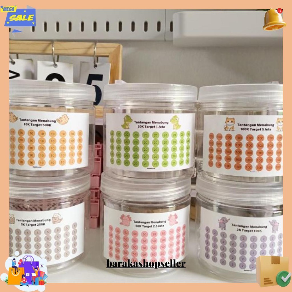 

Toples Tantangan Menabung (Free Stabilo+Stiker) Original Produk