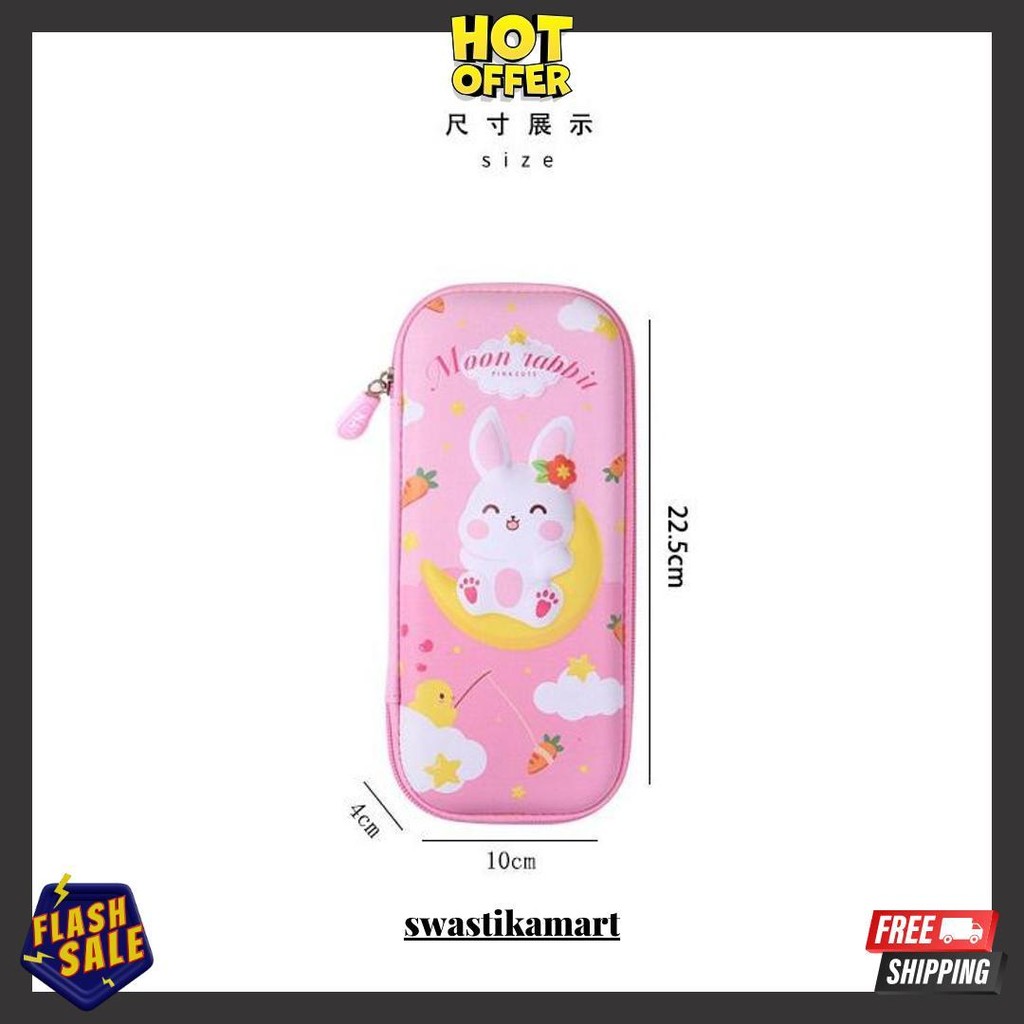 

Lullabear - Kotak Pensil Tempat Pensil Anak Smiggle Lookalike 3D Hardcase Bahan Eva Waterproof / Pencil Case Import Anak Gratis Ongkir