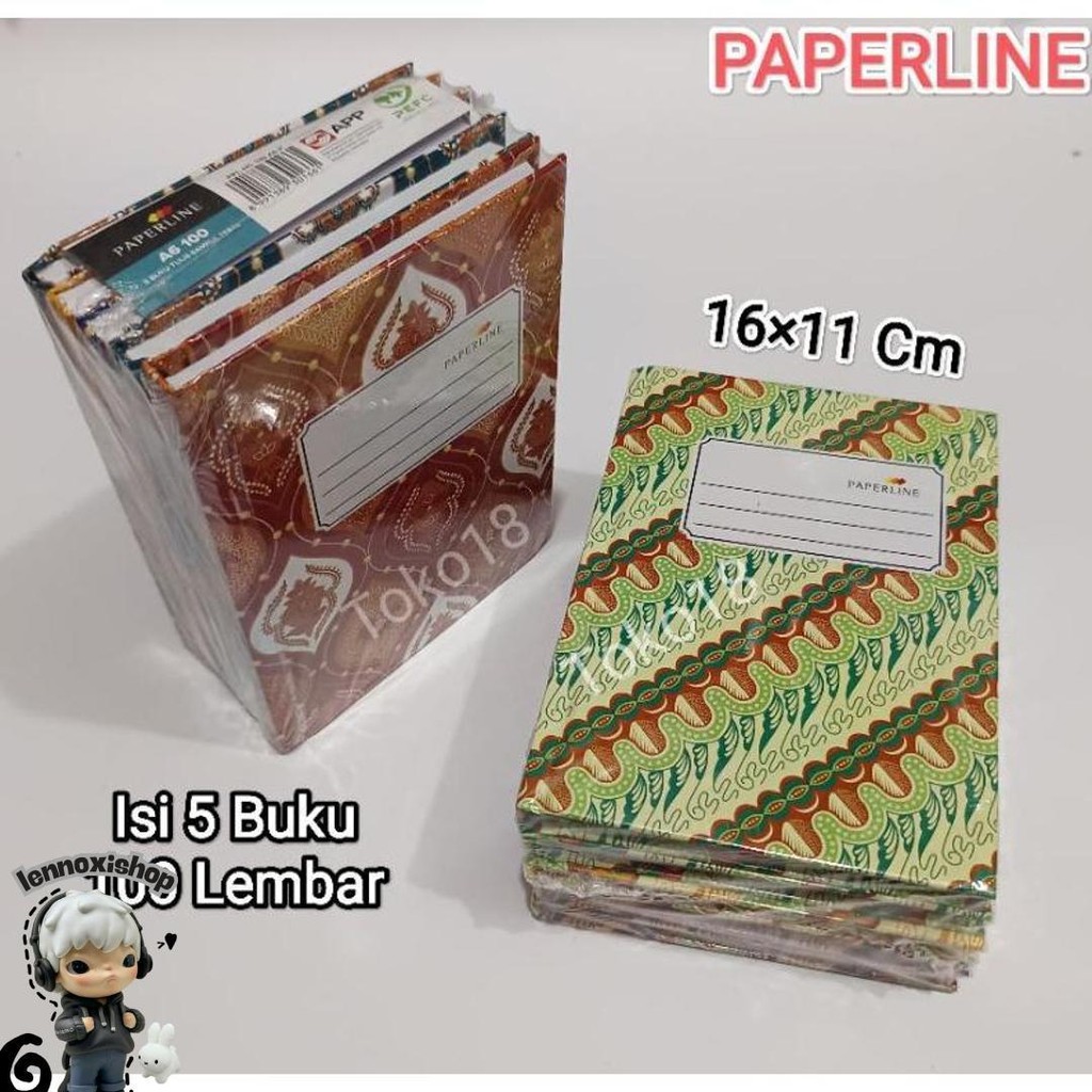 

1 Pak Buku Catatan Kecil Oktavo 100 Lembar Paperline (Isi 5 Buku) Sale