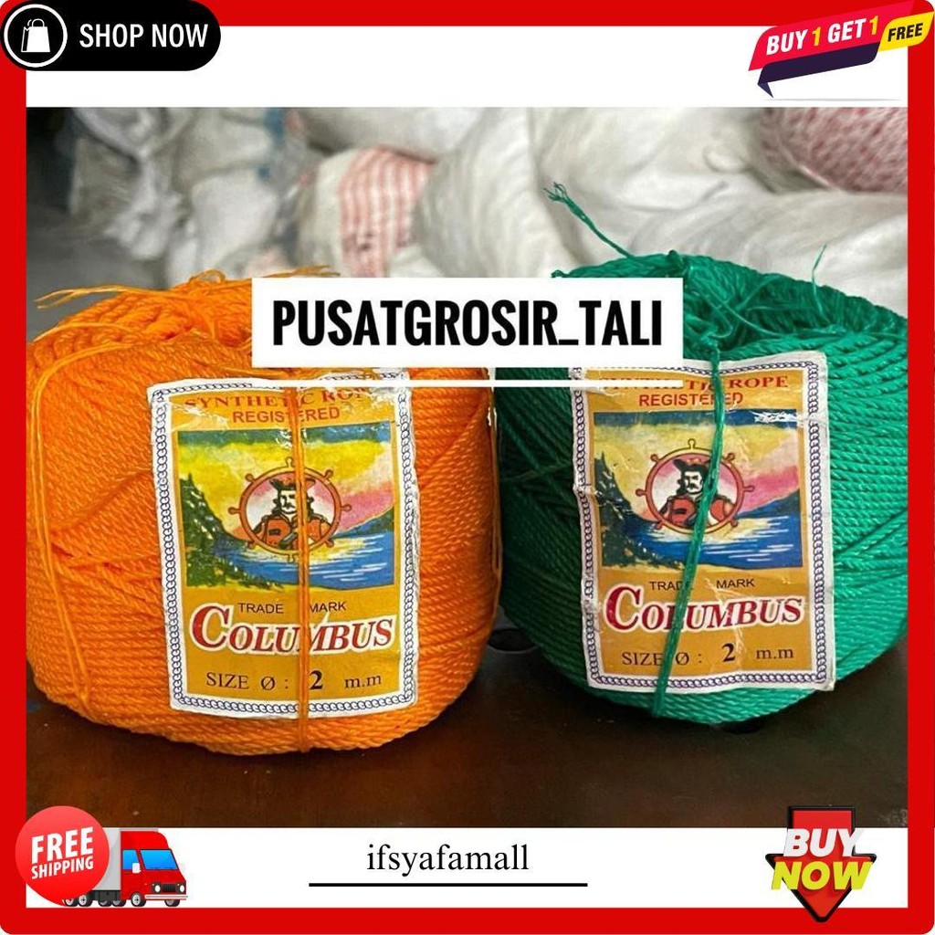 

Tali Tambang 2Mm / Tali Tambang Kecil 2 Mm Hitam Colombus Bagus +/- 250 Gram Cod