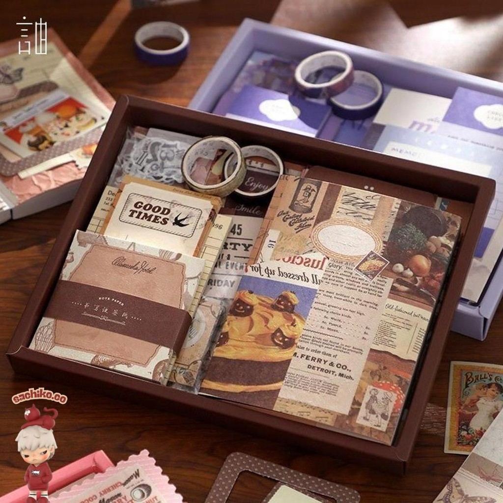 

155PcsJournal Kit Set Gift Box / Paket Set Agenda / Notebook Lucu/Diary Lucu / Buku Tulis Catatan Karak Cod