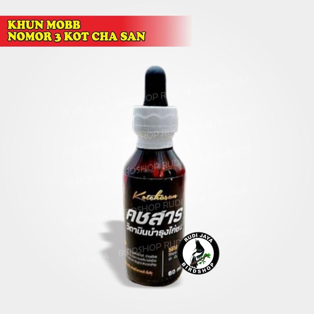 gd-324 KHUN MOBB NOMOR 3 KOT CHA SAN KOTCHASAN 1 BOTOL 60ML KHUN MOB VITAMIN HERBAL OBAT AYAM ADUAN 