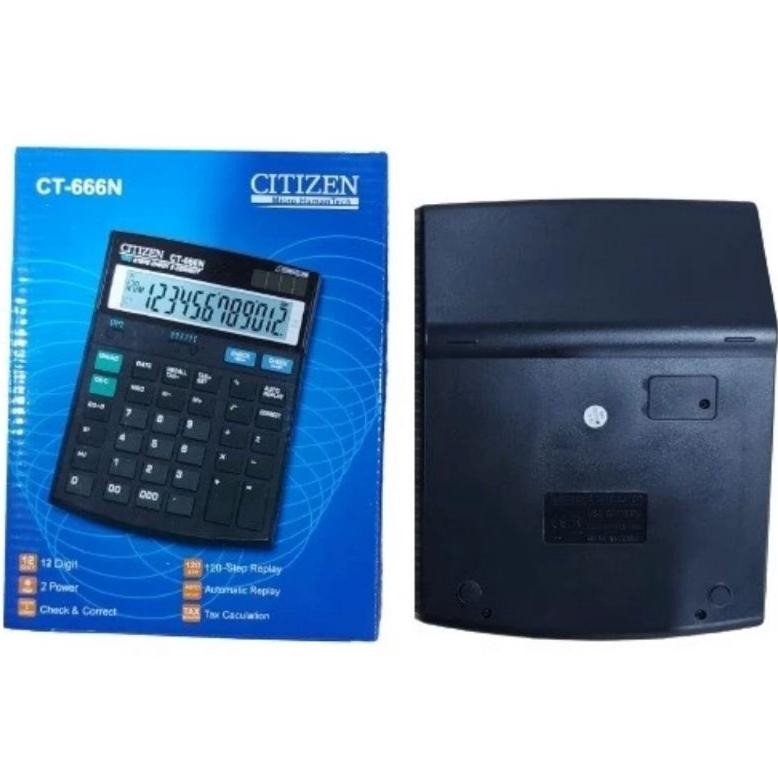 

er-6 Kalkulator 12 Digit Citi.Zen CT-666N Calculator Check Correct Cek Ulang CT666N Murah