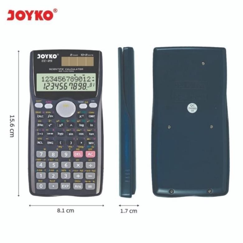 

vb-8 JOYKO CC 25 Kalkulator Ilmiah 401 Fungsi / Scientific Calculator CC25 Hemat